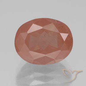 3.20ct 天然 ミディアムレッド アンデシン ラブラドライト, 楕円形, 透明/半透明
