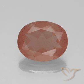 2.44ct 天然 薄い赤みがかったオレンジ アンデシン ラブラドライト, 楕円形, 透明/半透明