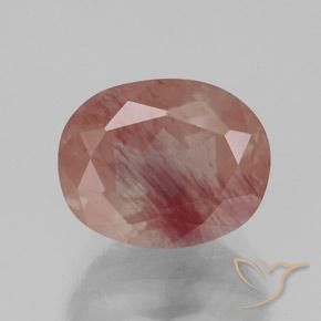 3.06ct 天然 薄い赤みがかったオレンジ アンデシン ラブラドライト, 楕円形, 透明/半透明