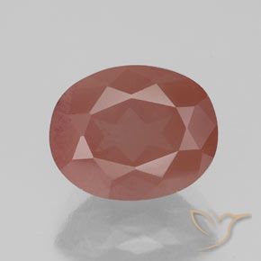 2.53ct 天然 ミディアムレッド アンデシン ラブラドライト, 楕円形, 透明/半透明