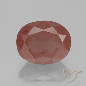 2.77ct 天然 薄い赤みがかったオレンジ アンデシン ラブラドライト, 楕円形, 透明/半透明