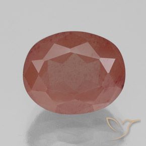 3.87ct 天然 ミディアムレッド アンデシン ラブラドライト, 楕円形, 透明/半透明