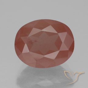 3.58ct 天然 薄い赤みがかったオレンジ アンデシン ラブラドライト, 楕円形, 透明/半透明
