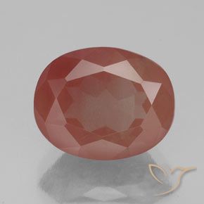 3.26ct 天然 薄い赤みがかったオレンジ アンデシン ラブラドライト, 楕円形, 透明/半透明