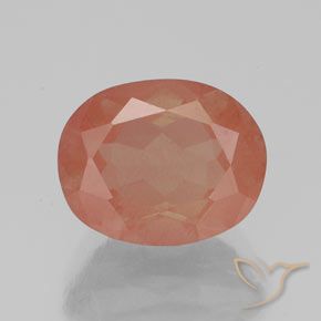 2.80ct 天然 赤みがかったオレンジ アンデシン ラブラドライト, 楕円形, 透明/半透明
