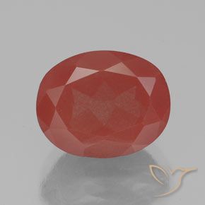 3.05ct 天然 ミディアムレッド アンデシン ラブラドライト, 楕円形, 透明/半透明