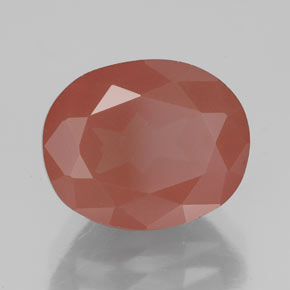 4.03カラットの天然ハニーレッドアンデシン・ラブラドライト、透明、透明/半透明