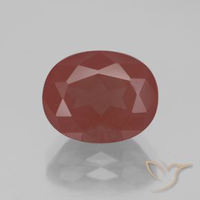 2.87ct 天然 オレンジレッド アンデシン ラブラドライト, 楕円形, 透明/半透明