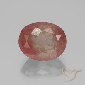 2.80ct 天然 オレンジレッド アンデシン ラブラドライト, 楕円形, 透明/半透明