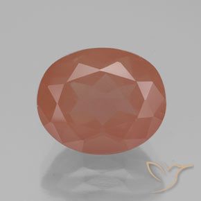 3.70ct 天然 ミディアムレッド アンデシン ラブラドライト, 楕円形, 透明/半透明