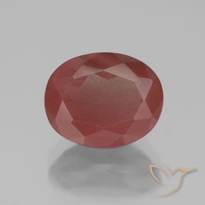 2.80ct 天然 ディープレッド アンデシン ラブラドライト, 楕円形, 透明/半透明