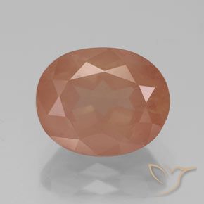 3.75ct 天然 赤みがかったオレンジ アンデシン ラブラドライト, 楕円形, 透明/半透明