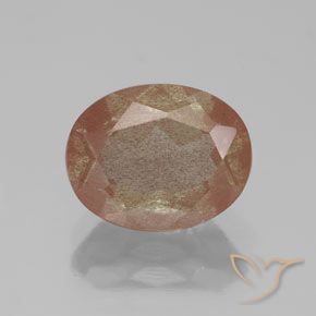 2.61ct 天然 ウォームオレンジ アンデシン ラブラドライト, 楕円形, 透明/半透明