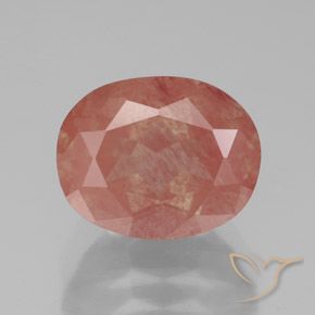 3.07ct 天然 薄い赤みがかったオレンジ アンデシン ラブラドライト, 楕円形, 透明/半透明