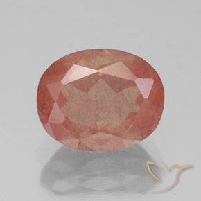 2.90ct 天然 ミディアムレッド アンデシン ラブラドライト, 楕円形, 透明