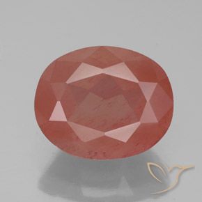 3.85ct 天然 薄い赤みがかったオレンジ アンデシン ラブラドライト, 楕円形, 透明/半透明
