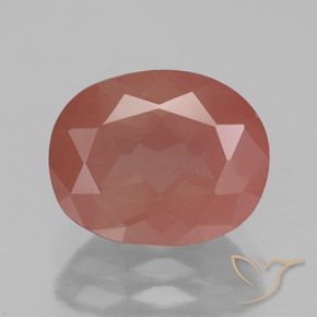 3.44ct 天然 薄い赤みがかったオレンジ アンデシン ラブラドライト, 楕円形, 透明/半透明