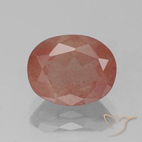 2.69ct 天然 薄い赤みがかったオレンジ アンデシン ラブラドライト, 楕円形, 透明/半透明