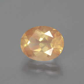 2.70カラットの天然シャンパンアンデシン・ラブラドライト、オーバルカット、透明