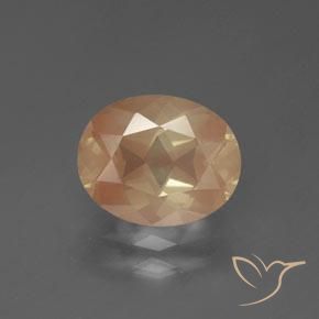 2.45ct 天然 ミディアムピーチ アンデシン ラブラドライト, 楕円形, 透明