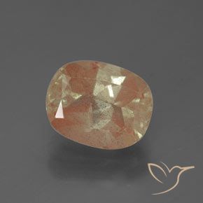 2.65ct 天然 ミディアムピーチ アンデシン ラブラドライト, クッション, 透明/半透明