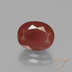 2.88ct 天然 オレンジレッド アンデシン ラブラドライト, 楕円形, 半透明