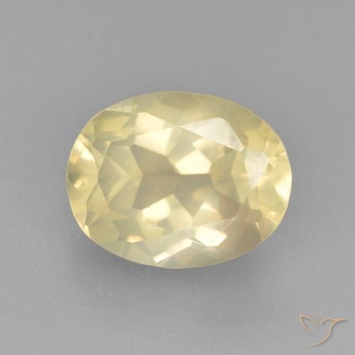 3.27ct 天然 ライトイエロー アンデシン ラブラドライト, 楕円形, 透明