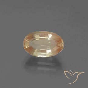 2.71ct 天然 ピーチゴールデン アンデシン ラブラドライト, 楕円形, 透明