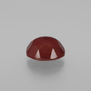 4.09カラットの天然ハニーレッドアンデシン・ラブラドライト、オーバルカット、半透明