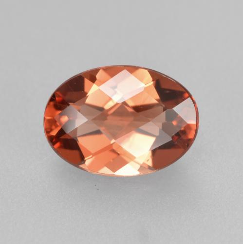 0.64カラットの天然ミディアムレッドアンデシンラブラドライト（7.1x5.1 mm・オーバルカット）