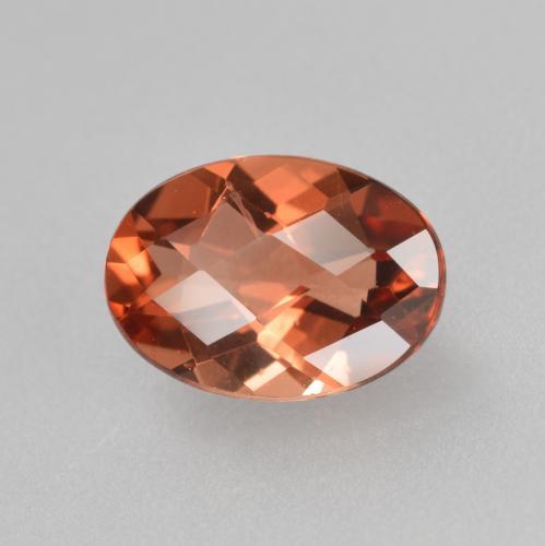 0.64カラットの天然ミディアムレッドアンデシンラブラドライト（7.1x5.1 mm・オーバルカット）