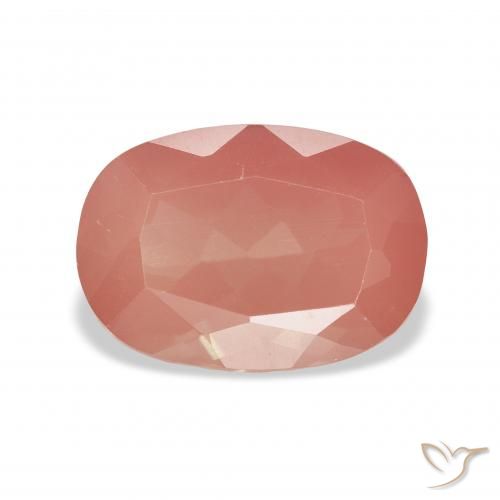 3.44ct 天然 ミディアムレッド アンデシン・ラブラドライト, クッション, 透明