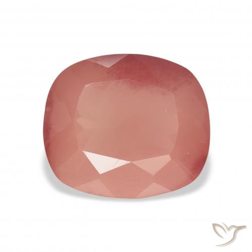 4.54ct 天然 ラズベリーピンク アンデシン・ラブラドライト, クッション, 透明