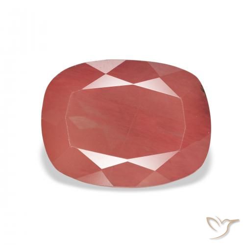 4.63ct 天然 ブラッドレッド アンデシン ラブラドライト, クッション, 半透明