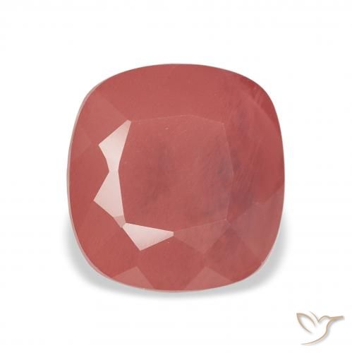 2.55ct 天然 薄い赤みがかったオレンジ アンデシン・ラブラドライト, クッション, 透明