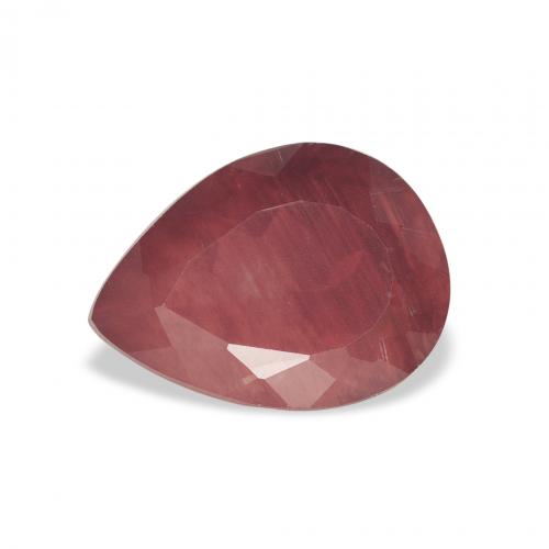 1.89ct 天然 ディープレッド アンデシン・ラブラドライト, 洋梨の形, 透明