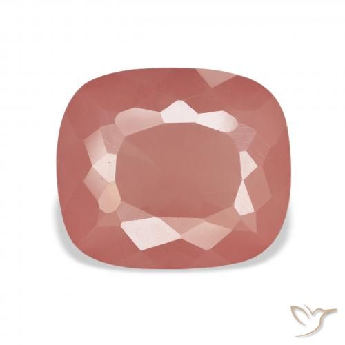6.94ct 天然 薄い赤みがかったオレンジ アンデシン・ラブラドライト, クッション, 透明