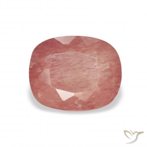 1.33ct 天然 ラズベリーピンク アンデシン・ラブラドライト, クッション, 透明