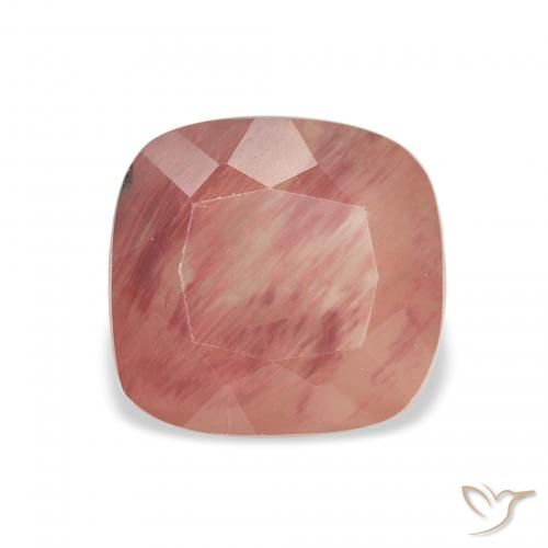 2.88ct 天然 ミディアムレッド アンデシン・ラブラドライト, クッション, 半透明