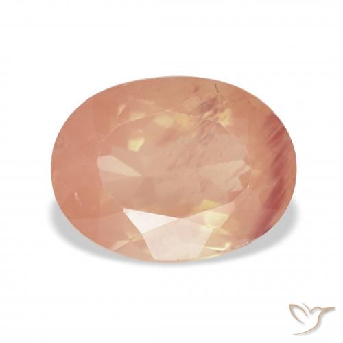 3.81ct 天然 ミディアムピンク アンデシン・ラブラドライト, 楕円形, 透明