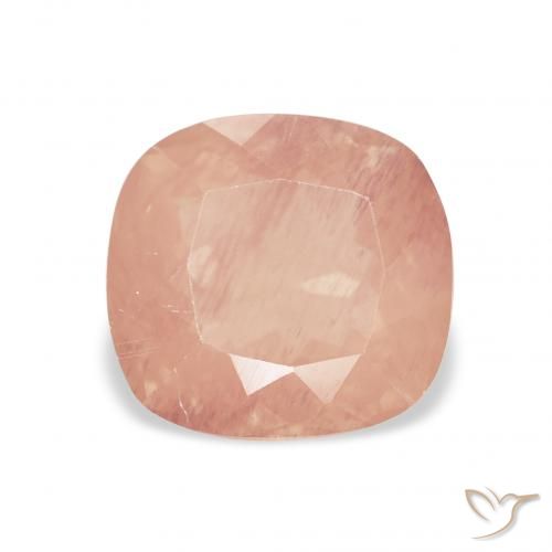 2.35ct 天然 薄いオレンジピンク アンデシン・ラブラドライト, クッション, 透明