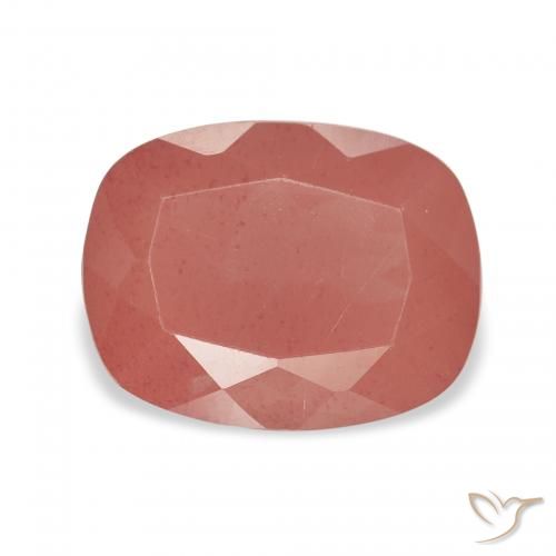 3.34ct ミディアムレッド アンデシン・ラブラドライト, クッション, 透明