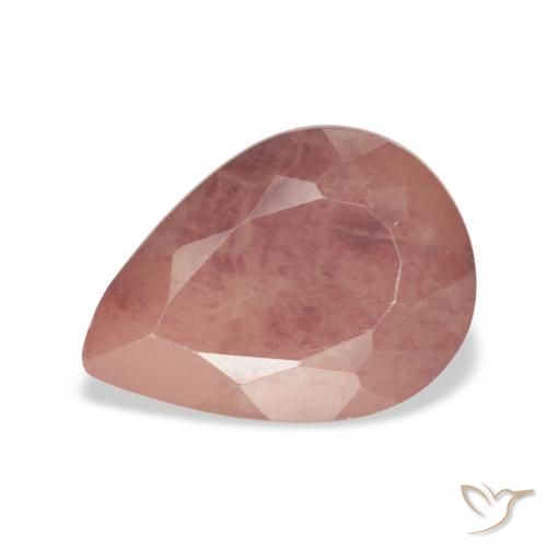 2.87ct ライトピンク アンデシン・ラブラドライト, 洋梨の形, 半透明