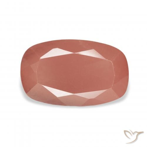 4.45ct ラズベリーピンク アンデシン・ラブラドライト, クッション, 半透明