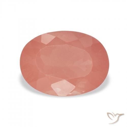 1.90ct Pale Red Orange アンデシン・ラブラドライト, 楕円形, 透明