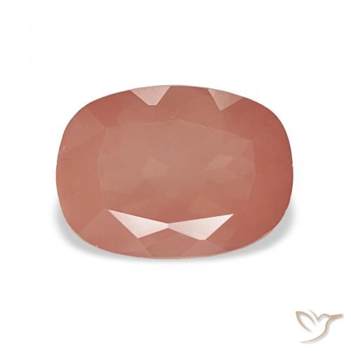 2.99ct 薄い赤みがかったオレンジ アンデシン・ラブラドライト, クッション, 透明