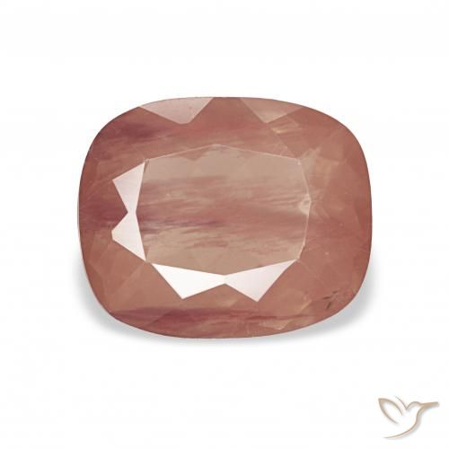 2.54ct ミディアムレッド アンデシン・ラブラドライト, クッション, 透明