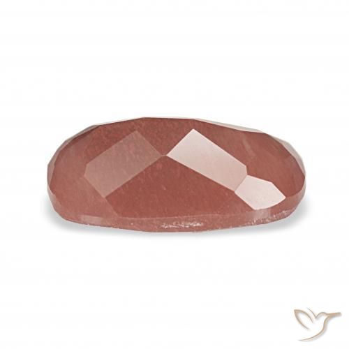 2.02カラットの天然ミディアムレッドアンデシン・ラブラドライト、クッション、透明