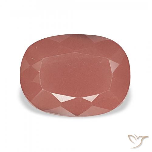 2.85ct ミディアムレッド アンデシン・ラブラドライト, クッション, 半透明