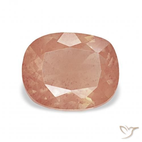 2.07カラットの天然薄い赤みがかったオレンジアンデシン・ラブラドライト、クッション、VVS